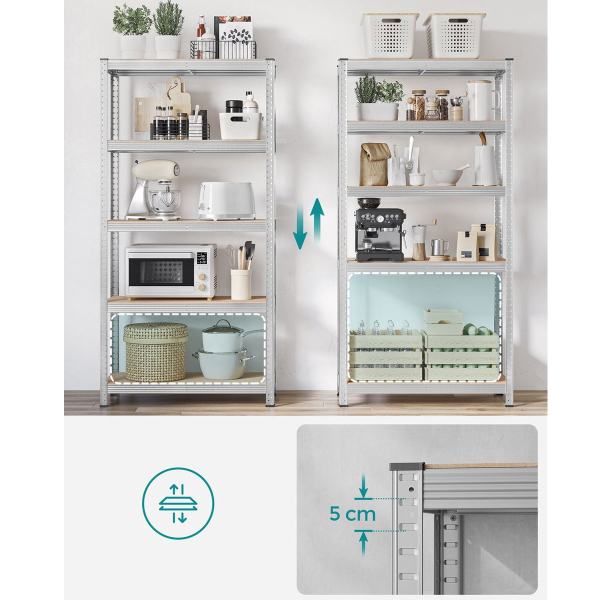 Μεταλλική Ραφιέρα Δαπέδου 5 Θέσεων (90x40x180) Songmics GLR040EZ03