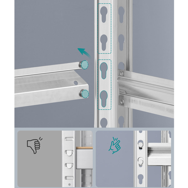 Μεταλλική Ραφιέρα Δαπέδου 5 Θέσεων (70x30x150) Songmics GLR300EZ03