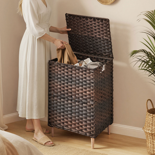 Καλάθι Απλύτων 2 Θέσεων 110Lit (46x40x70) Songmics LCB222ME01