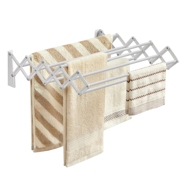 Πτυσσόμενη Απλώστρα Τοίχου (10-40x42x12) Songmics LLR802W01