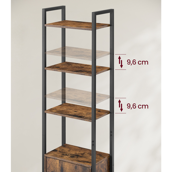 Ραφιέρα Δαπέδου 4 Θέσεων Με Ντουλάπι (40x24x159.5) Vasagle LLS132K01