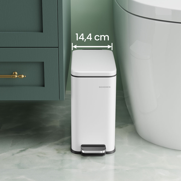 Κάδος Απορριμμάτων Μπάνιου (29.9x14.4x29) Songmics 6lt LTB560W05