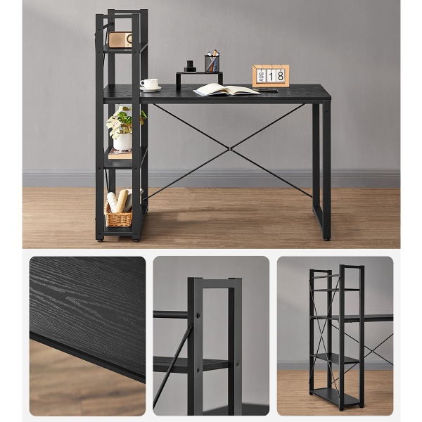 Γραφείο Υπολογιστή Με 3 Ράφια (120x56x120) Vasagle LWD048B56V1
