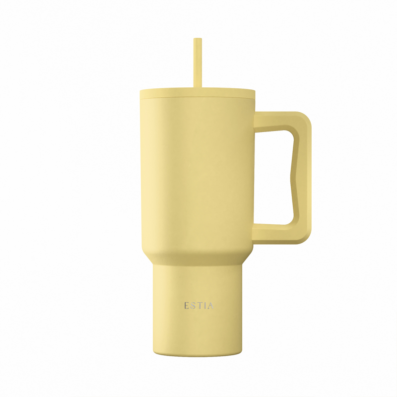 Κούπα Θερμός Με Λαβή & Καλαμάκι 900ml Estia Save The Aegean Tumbler Sunbeam 01-41496