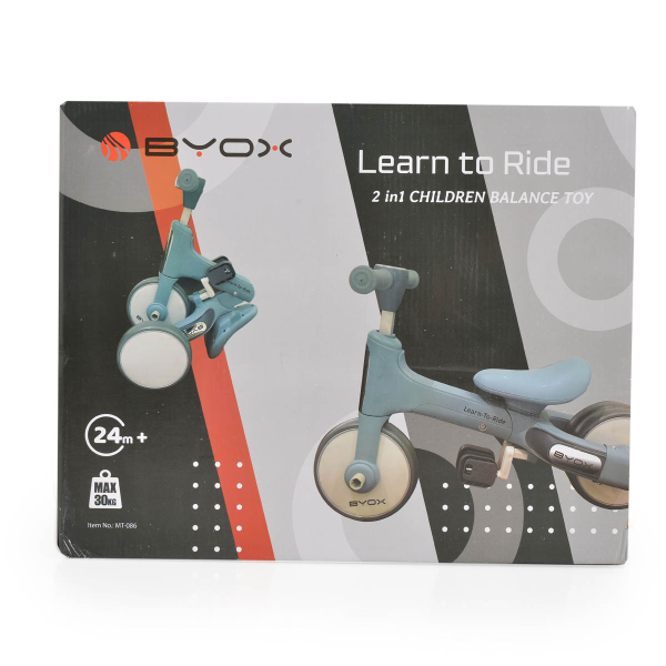 Ποδήλατο Ισορροπίας (2+ Ετών/ Έως 30kg) Byox Learn To Ride 2 In 1 Blue