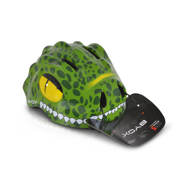 Παιδικό Κράνος Με Led (48-54cm) Byox Y27 Dino Dark Green