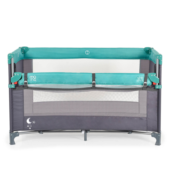 Παρκοκρέβατο 2 Θέσεων (0+ Μηνών/Έως 14kg) Moni Next level Turquoise