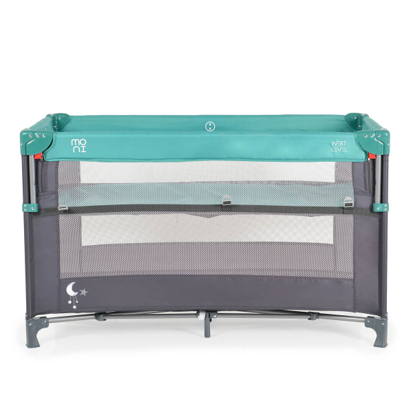 Παρκοκρέβατο 2 Θέσεων (0+ Μηνών/Έως 14kg) Moni Next level Turquoise