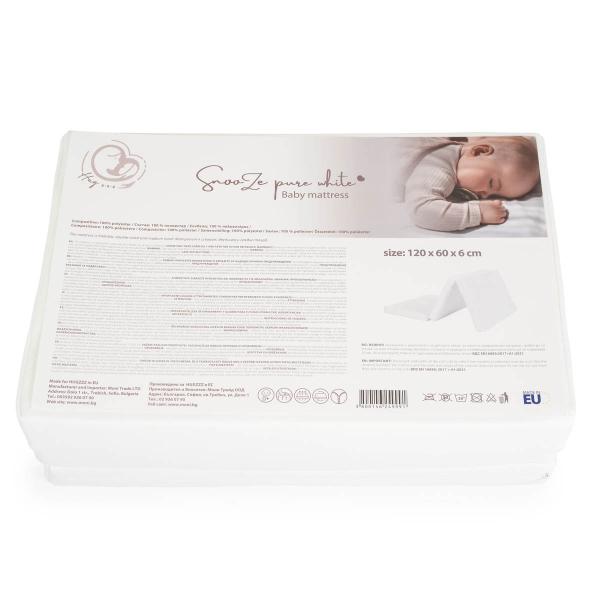 Στρώμα Για Παρκοκρέβατο (60x120) Hugzzz Snooze White
