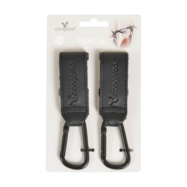 Γάντζοι Για Καρότσι (Σετ 2τμχ) Cangaroo Hold It Black