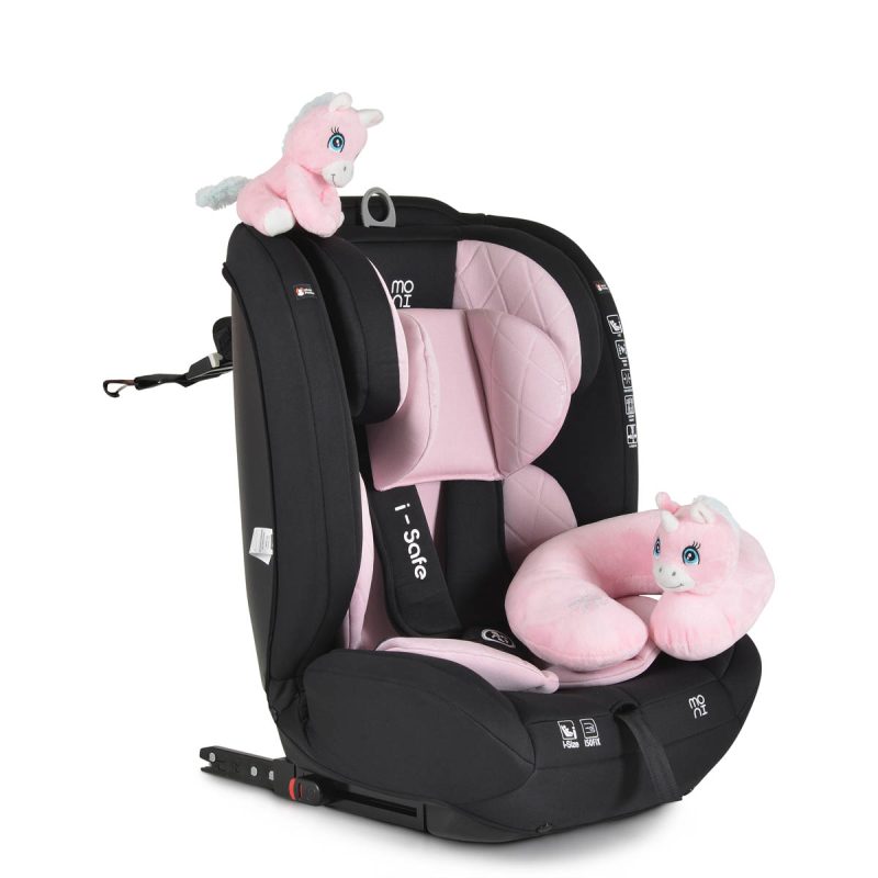 Κάθισμα Αυτοκινήτου ISOfix (76-150εκ. Ύψος) Moni i-Safe i-Size Pink