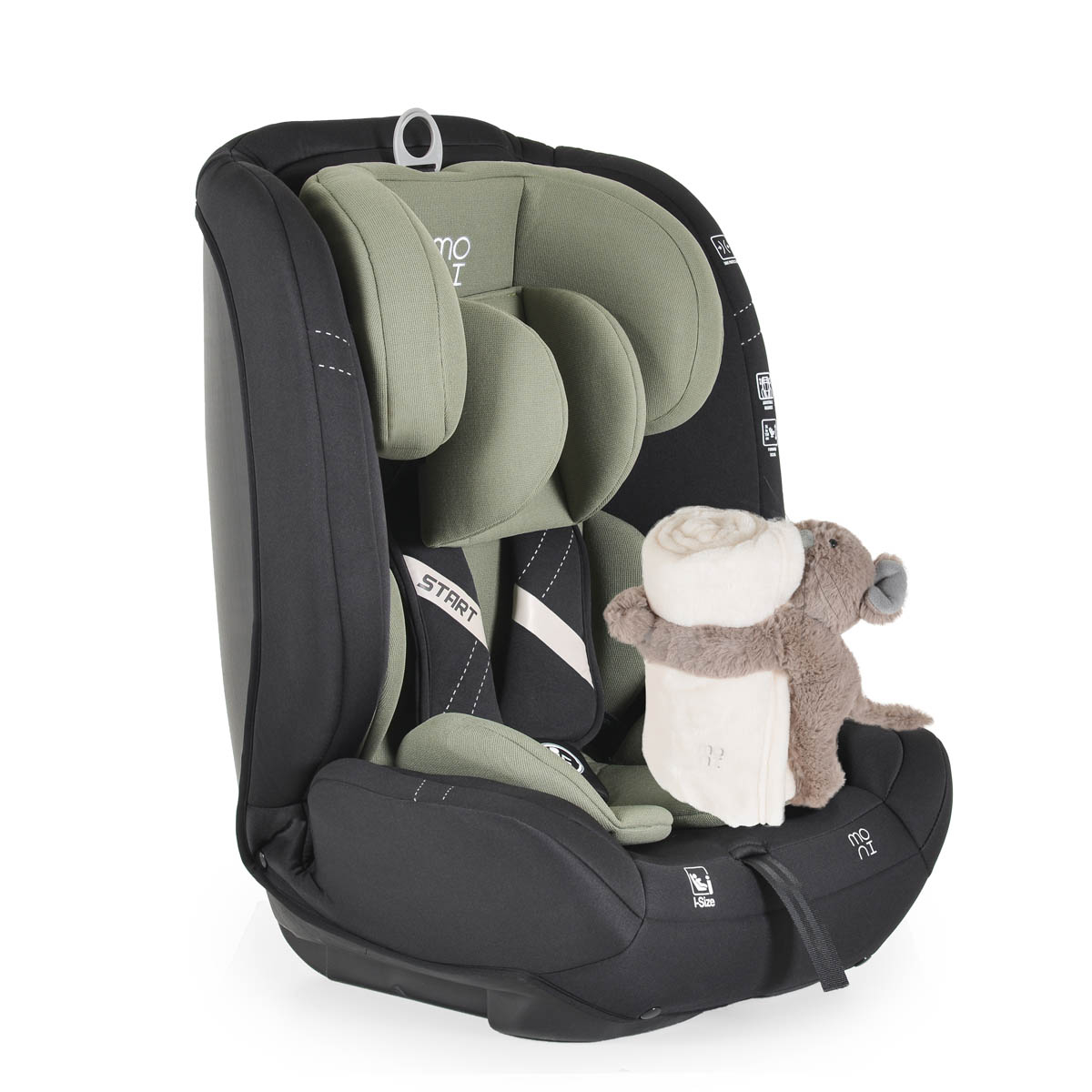Κάθισμα Αυτοκινήτου ISOfix (76-150εκ. Ύψος) Moni Start i-Size Green