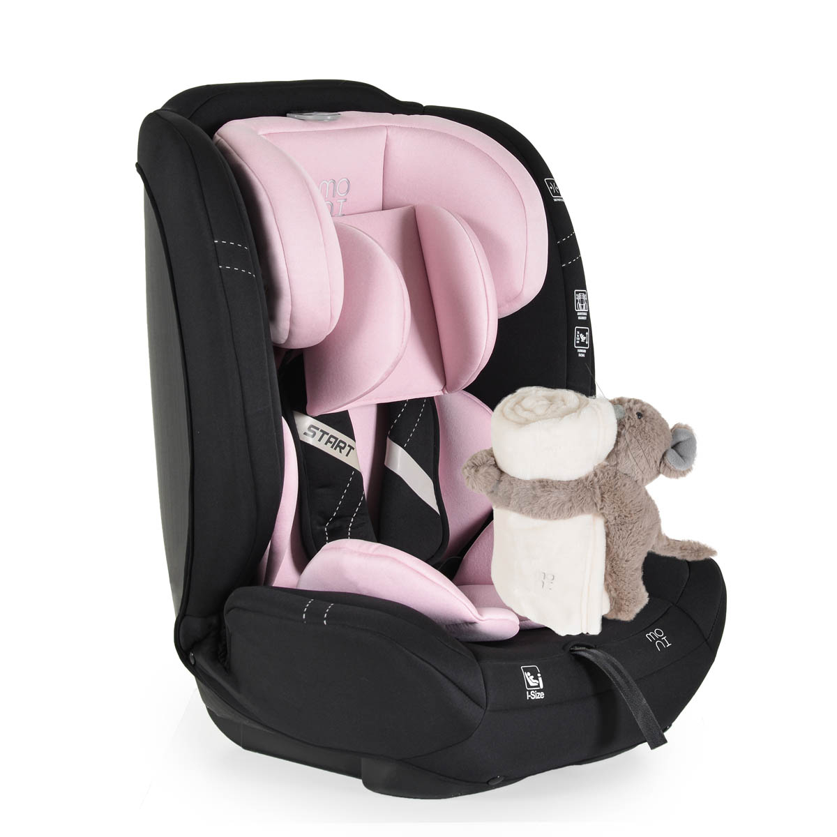 Κάθισμα Αυτοκινήτου ISOfix (76-150εκ. Ύψος) Moni Start i-Size Ροζ