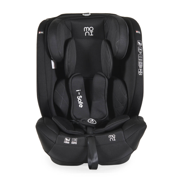 Κάθισμα Αυτοκινήτου ISOfix (76-150εκ. Ύψος) Moni i-Safe i-Size Black