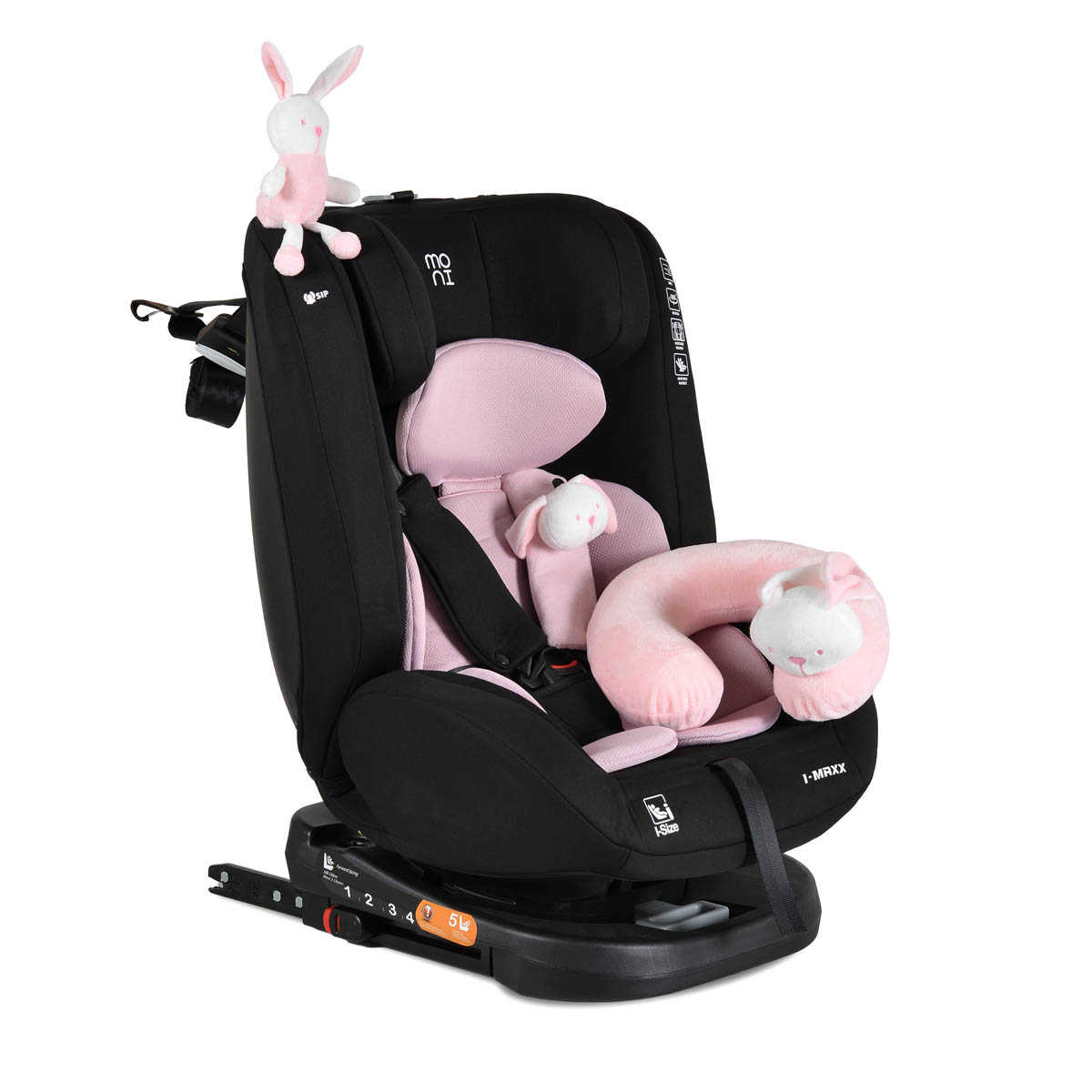 Κάθισμα Αυτοκινήτου ISOfix (40-150εκ. Ύψος) Moni i-Maxx i-Size Baby Ροζ