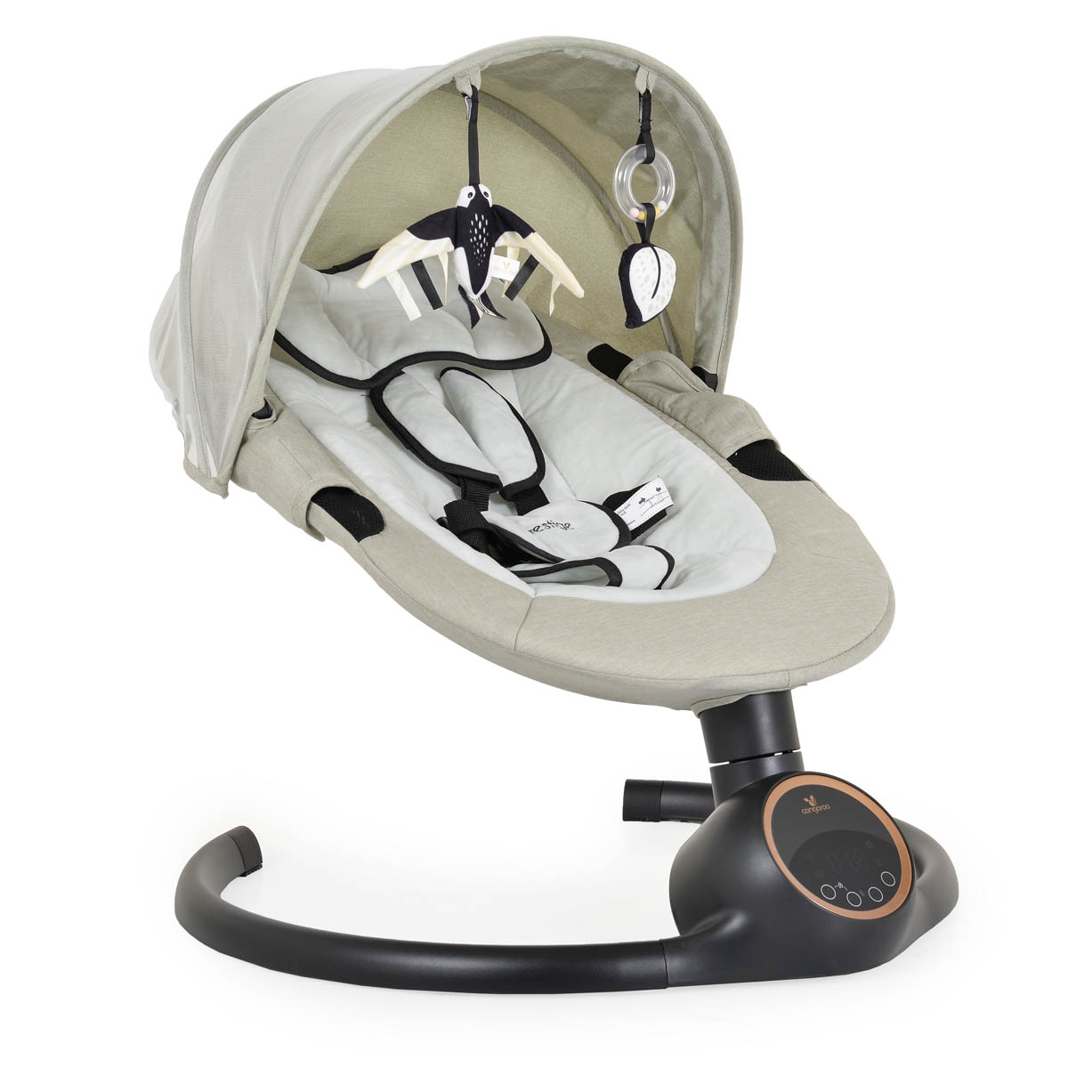Ηλεκτρικό Ρηλάξ Με Μουσική (0+ Μηνών/Έως 9kg) Cangaroo Prestige Light Grey