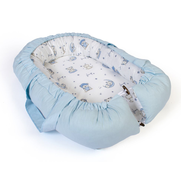 Φωλιά Ύπνου (85x60x15) Dimcol Bear's Nest 03 White-Sky Blue