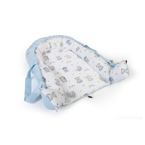 Φωλιά Ύπνου (85x60x15) Dimcol Bear's Nest 03 White-Sky Blue