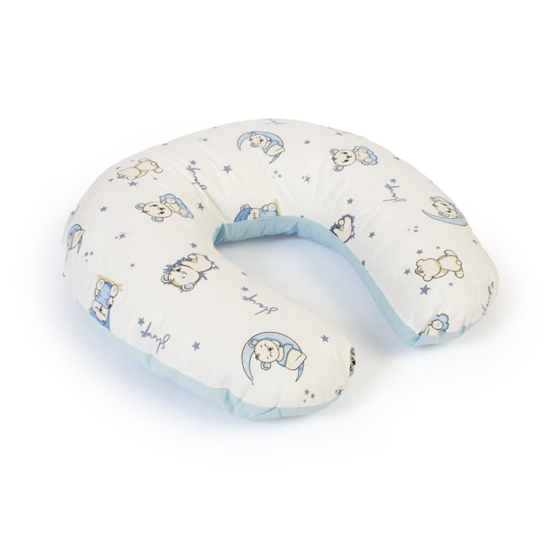 Μαξιλάρι Θηλασμού (60x50x15) Dimcol Bear's Nest 03 White-Sky Blue