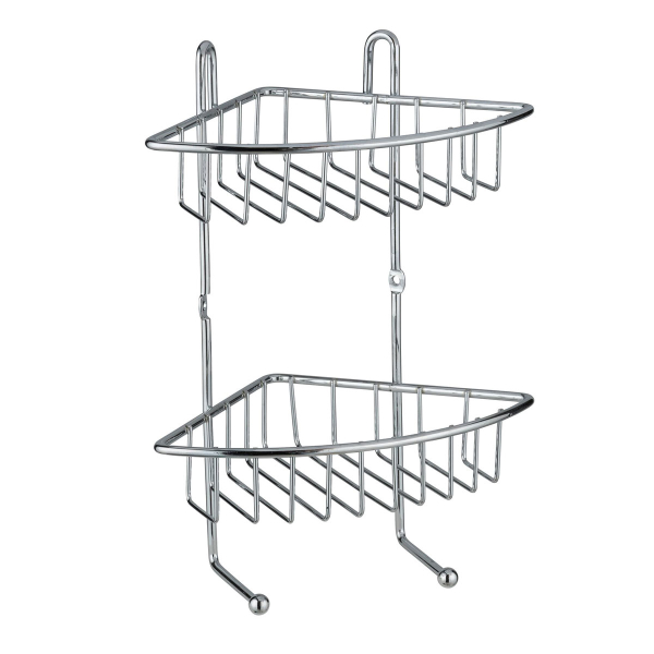 Γωνιακή Ραφιέρα Μπάνιου Διπλή (22.5x16.5x30) Wenko Milano 16820100