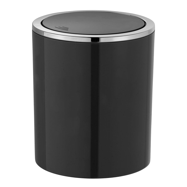 Κάδος Απορριμμάτων Μπάνιου (Φ14x17) Wenko 2lt Inca Black 23934100