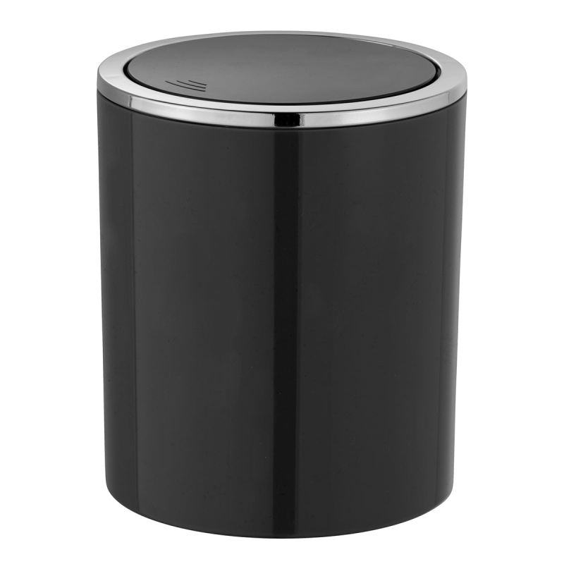 Κάδος Απορριμμάτων Μπάνιου (Φ14x17) Wenko 2lt Inca Black 23934100