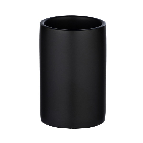 Ποτηροθήκη Μπάνιου (Φ7.5x11.2) Wenko Polaris Black Matt 24013100