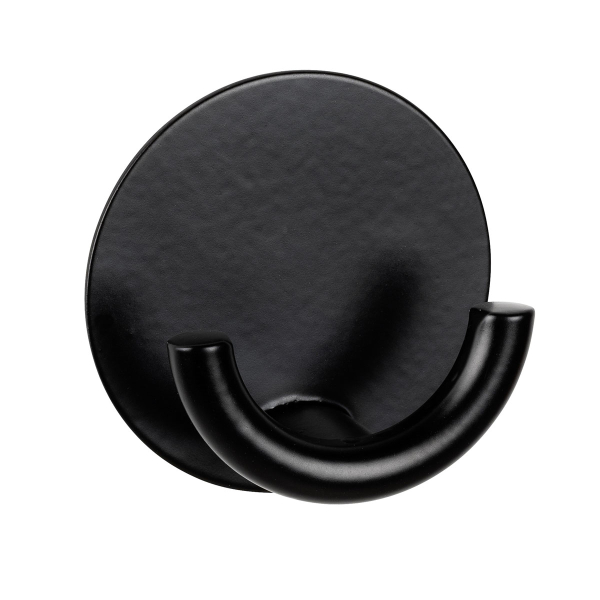 Κρεμαστράκι Αυτοκόλλητο (Φ5.3x2.5) Wenko Rondo Black 25657100