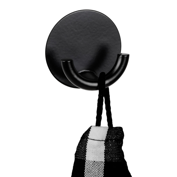 Κρεμαστράκι Αυτοκόλλητο (Φ5.3x2.5) Wenko Rondo Black 25657100