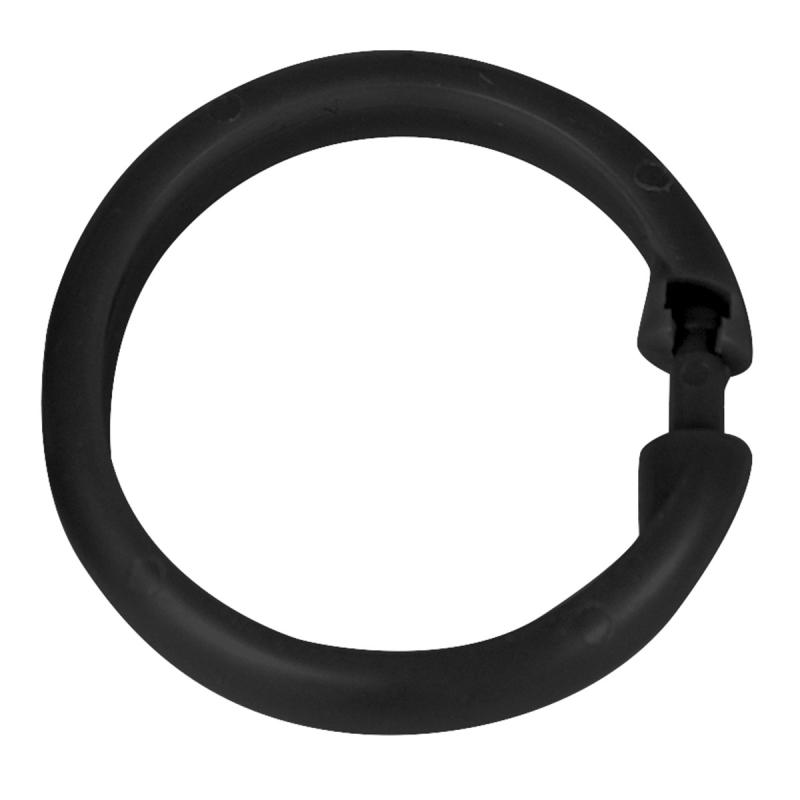 Κρίκοι Κουρτίνας Μπάνιου 12τμχ Wenko Black 26048100