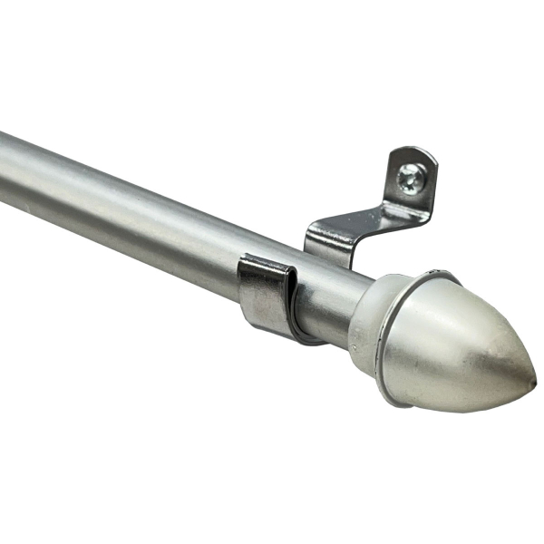 Κουρτινόξυλο Φ12mm Μονό Επεκτεινόμενο 55-85cm Με Άκρα Grace Cup Chrome Mat 510110