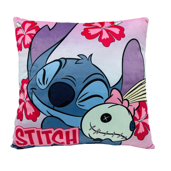 Διακοσμητικό Μαξιλάρι Βελουτέ 2 Όψεων (38x38) Dimcol Stitch 613 Pink