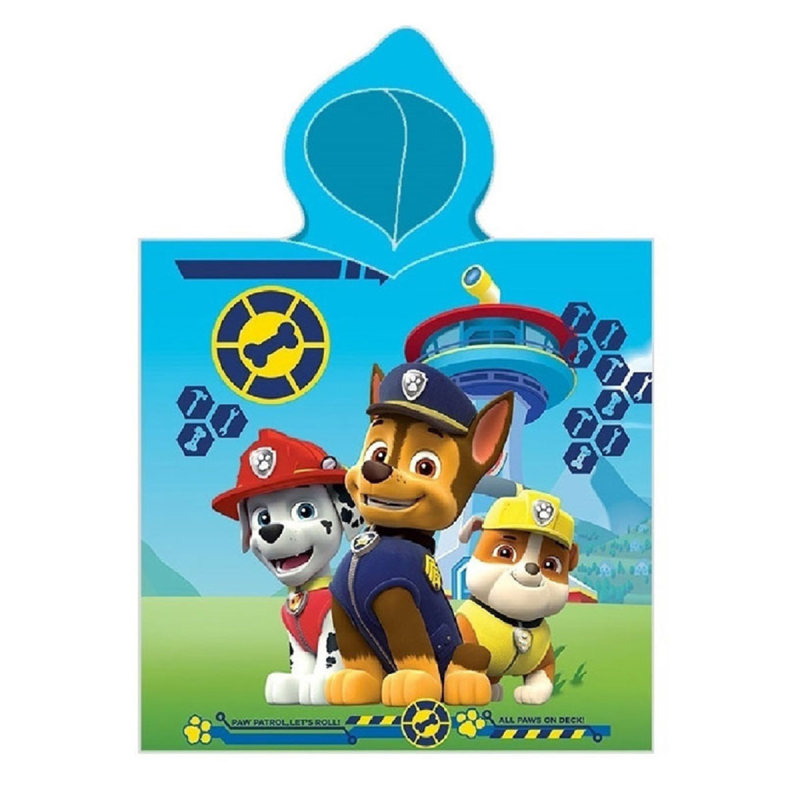 Παιδικό Πόντσο (50x100) Dimcol Paw Patrol 203 Sky Blue