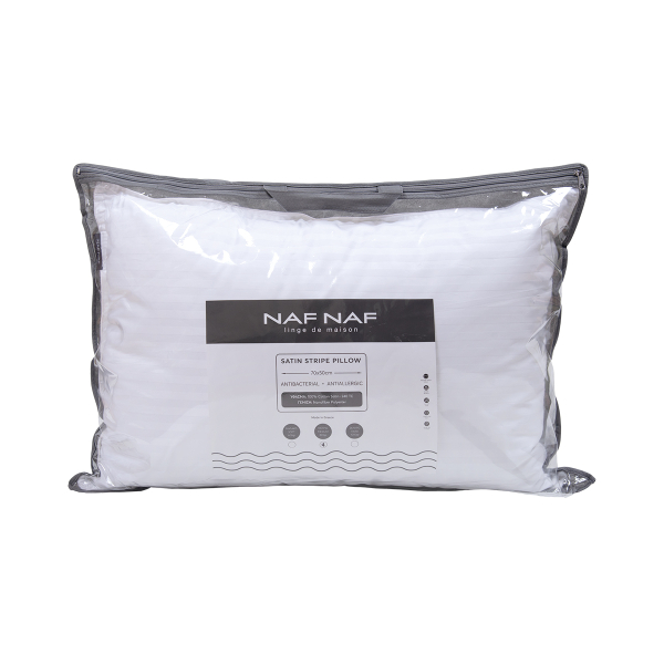 Μαξιλάρι Ύπνου Μέτριο (50x70) Naf-Naf Cottonsatin Hollowfiber 3D
