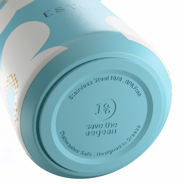 Ποτήρι Θερμός 500ml Estia Save The Aegean Pulse Blue Daisy 01-42646