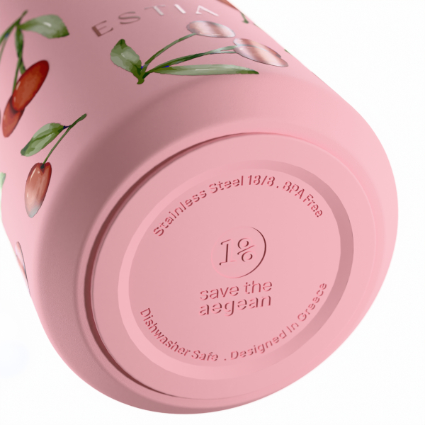 Ποτήρι Θερμός 360ml Estia Save The Aegean Lens Cherry Rose 01-42882
