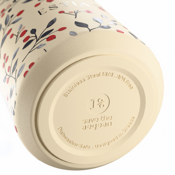 Ποτήρι Θερμός 360ml Estia Save The Aegean Lens Bloom Beige 01-42912