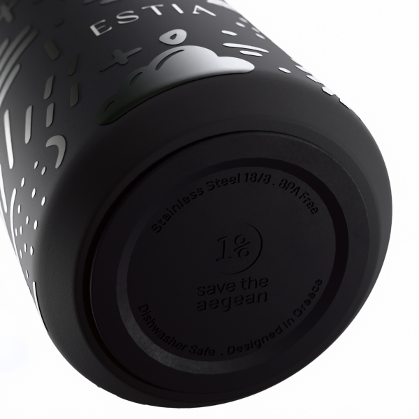 Ποτήρι Θερμός 360ml Estia Save The Aegean Lens Noir Echo 01-42943