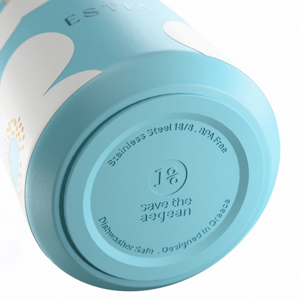 Ποτήρι Θερμός 360ml Estia Save The Aegean Lens Blue Daisy 01-43087