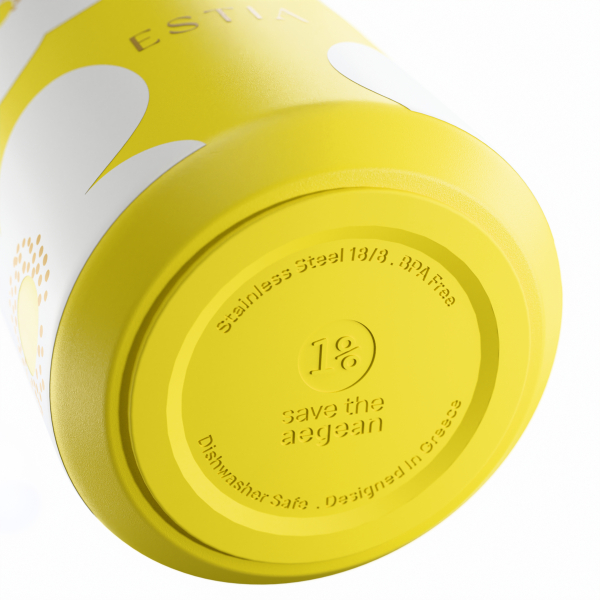 Ποτήρι Θερμός 360ml Estia Save The Aegean Lens Yellow Daisy 01-43094