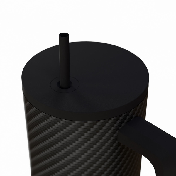 Κούπα Θερμός Με Λαβή & Καλαμάκι 900ml Estia Save The Aegean Tumbler Carbon Fibre 01-46170