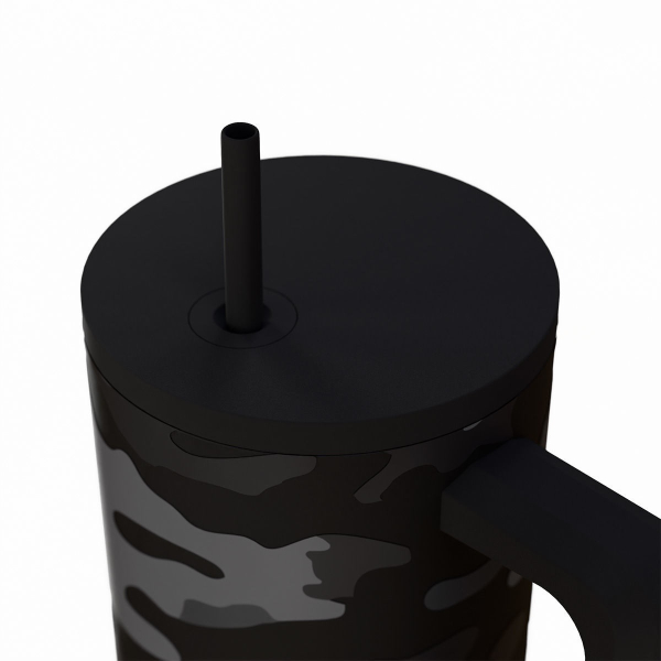 Κούπα Θερμός Με Λαβή & Καλαμάκι 900ml Estia Save The Aegean Tumbler Dark Camo 01-46163