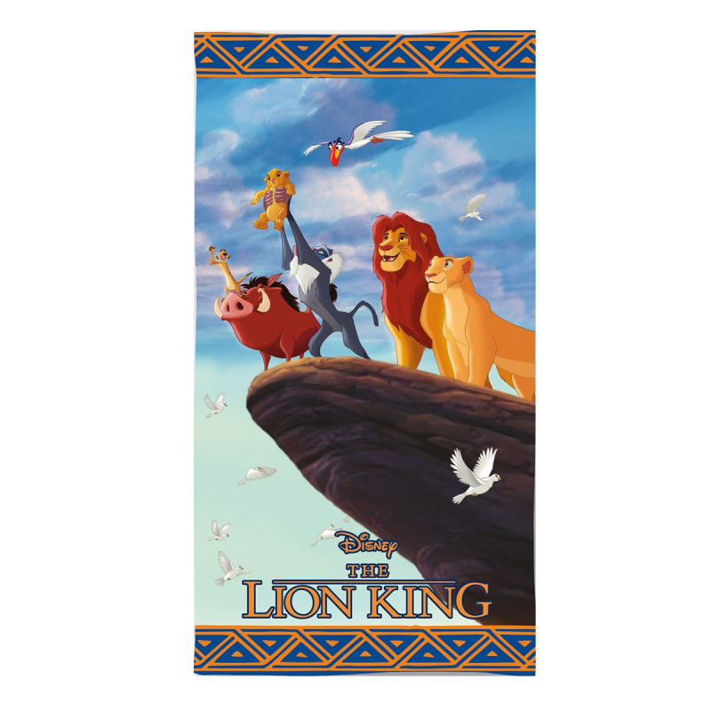 Παιδική Πετσέτα Θαλάσσης Microfiber (70x140) Dimcol Lion King 101 Sky Blue
