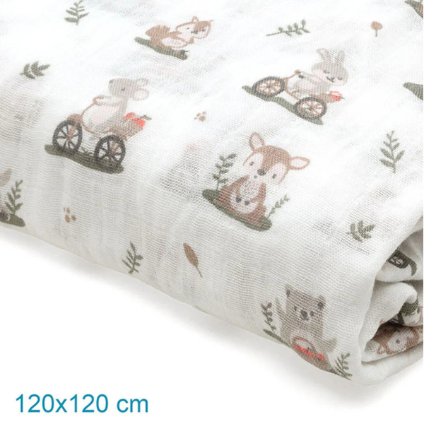 Μουσελίνα/Πάνα Αγκαλιάς (120x120) Kiokids Animals 6425