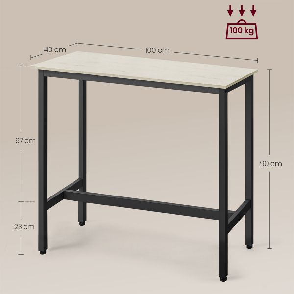 Τραπέζι Μπαρ (100x40x90) Vasagle LBT010B73V1