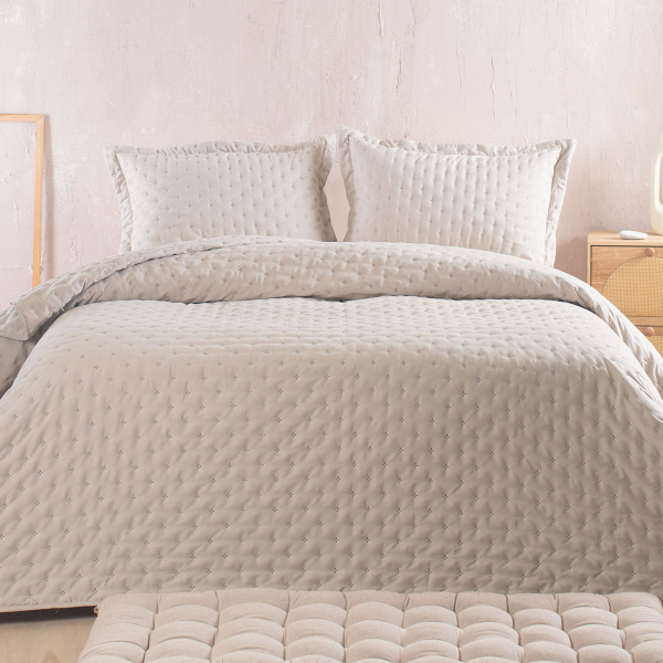 Κουβερλί Μονό (Σετ 160x240) Rythmos Tener Beige