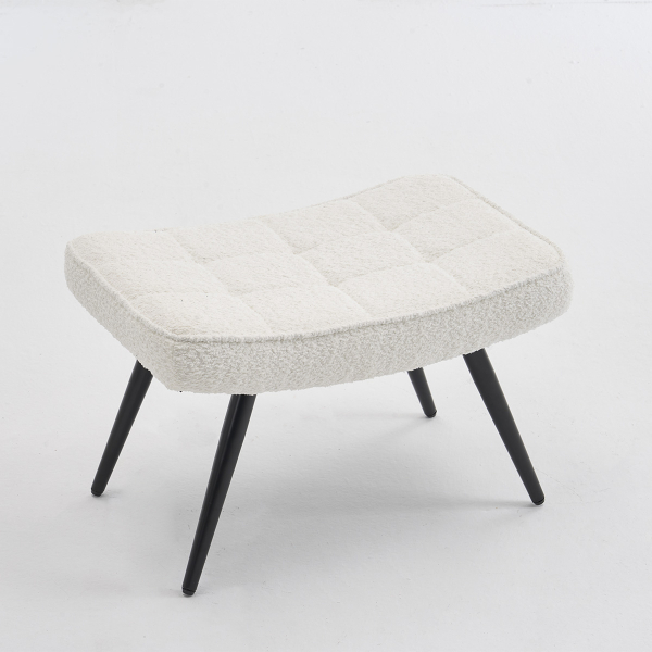 Υποπόδιο Μπουκλέ (60x40x38) Spitishop Ease White