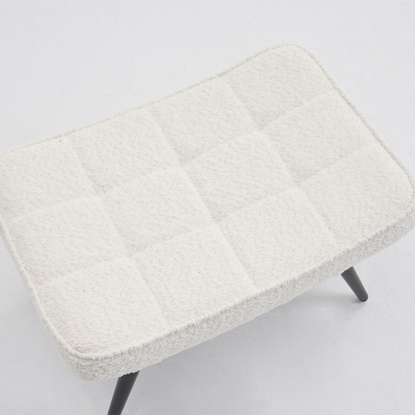 Υποπόδιο Μπουκλέ (60x40x38) Spitishop Ease White