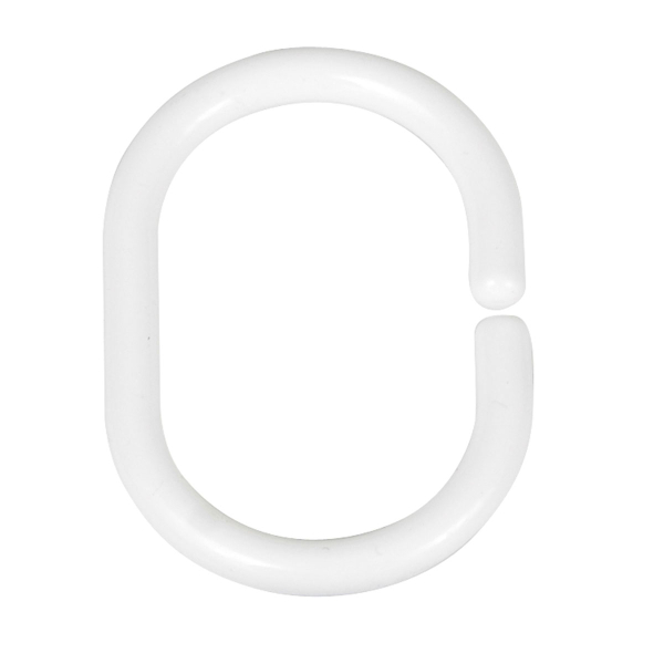 Κρίκοι Κουρτίνας Μπάνιου 12τμχ Wenko Small White 19190100