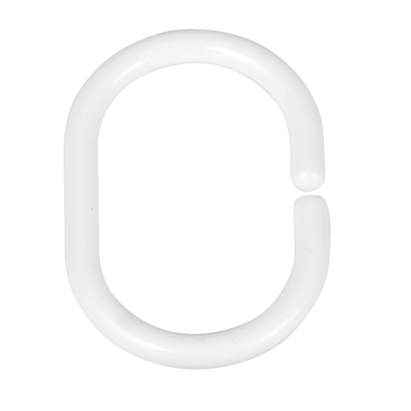 Κρίκοι Κουρτίνας Μπάνιου 12τμχ Wenko Small White 19190100